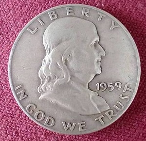 lot 62 image: 1959-D Franklin Half Dollar