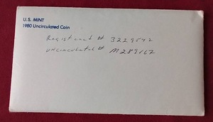 lot 99 image: 1980 U.S. Mint Uncirculated Set