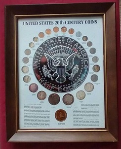 lot 103 image: Framed U.S. 20th Century Coins Collection