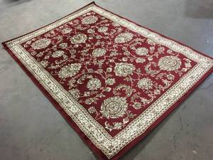Bazaar Scarlet RedIvory 5 ft. x 7 ft. Medallion Area Rug by Home Dynamix   Customer Returns See Pictures