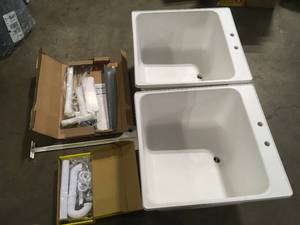 46 in. x 34 in. Plastic Laundry Tub by MUSTEE  Customer Returns See Pictures