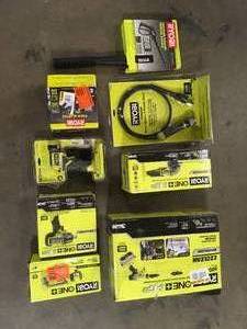 Lot of Assorted Ryobi Power Tools and Hardware Various Models and Conditions Customer Returns See Pictures