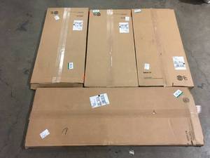 4 Lots of Mixed Wood Shelves  Customer Returns See Pictures