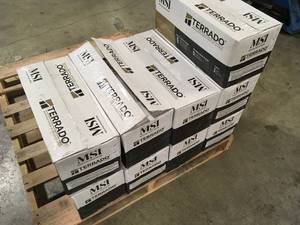 Pallet of Terrado Veneto Snow 9 in. x 19.5 in. Textured Cement Concrete Look Wall Tile (6 sq. ft.Case) by MSI (9 Boxes)  Customer Returns See Pictures