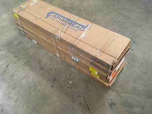 Lot of Calusa Stair Tread and Reversible Riser Kit 47 in. L x 12-18 in. W x 2-316 in. T by Cap A Tread  Customer Returns See Pictures