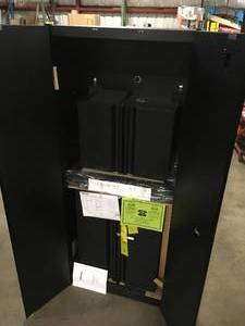 3-Piece Regular Duty Welded Steel Garage Storage System in Black (54 in. W x 75 in. H x 19 in. D) by Husky  Customer Returns See Pictures