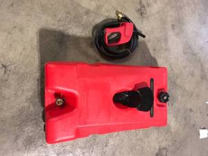 Gasoline Fuel Caddy 14 Gal. Plastic Gas Diesel Storage Tank On-Wheels with Siphon Pump and 9.8 ft. L Hose for Cars ATVs by VEVOR Customer Returns See Pictures