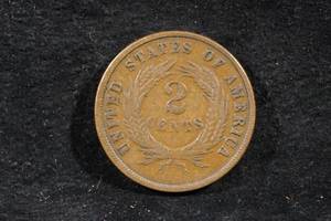 1868-P US 2 Cent Piece Coin