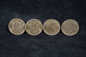 4 US Presidential Dollar Coins - Madison, Adams, Jefferson, Washington