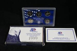 1999 US Mint State Quarter Proof Coin Set