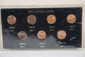 1982 US Lincoln Cent Coin Set