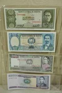 International Currency - Bolivia, France, Italy, Belgium