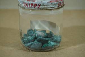 Jar of Malachite Stones