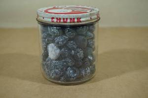Jar of Obsidian Apache Tear Stones