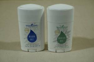 2 Young Living Deodorant -Mountain Mint & Meadow Mist, 1.5oz Each