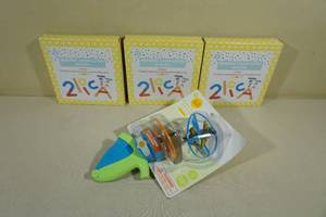 3 Alphabet Construction Activity Sets with Power Pump Launcher