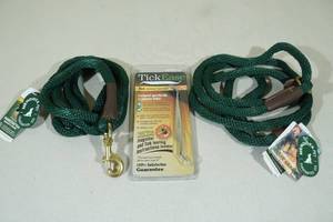 2 Mendota Pet 12x6 Slip LeadLeash and Tick Removal Tweezers