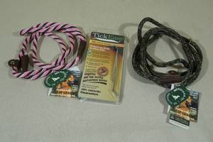 2 Mendota Pet 38x4 Slip Leads and Tick Removal Tweezers