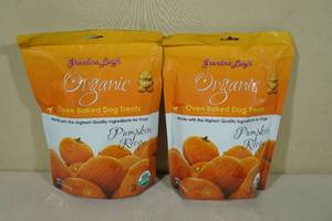 2 Packs Grandma Lucys Organic Dog Treats -Pumpkin Recipe