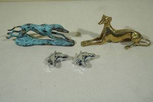 Assorted Animal Home Dcor - Brass Dogs, Horse Drawer Pulls