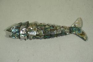 Vintage Abalone Shell Fish Bottle Opener