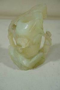 Vintage Carved Jade Vase