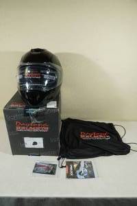 Daytona DOT Glide Full Face Motorcycle Helmet -Large, Hi-Gloss Black