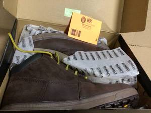 lot 3 image: Mens Helix PTWP Waterproof 6 in. Work Boots - Soft Toe - Brown Crazy Horse Size 13(M) by DEWALT Customer Returns See Pictures