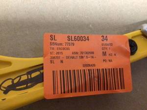 lot 49 image: 12 in. Tooth Saw with Plastic Handle by DEWALT    Customer Returns See Pictures