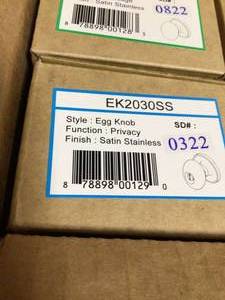 lot 51 image: Lot of Egg Satin Stainless Privacy BedBath Door Knob by Copper Creek   Customer Returns See Pictures