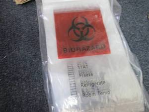 Reclosable Biohazard Specimen Bags,...