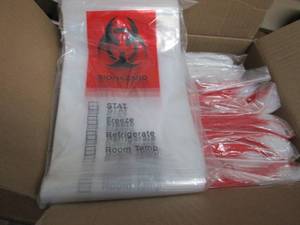 Reclosable Biohazard Specimen Bags,...