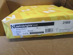 4 Reams Astrobright Vulcan Green Ca...