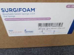Case of 20-24 pks Ethicon Surgifoam...