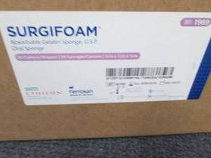 Case of 20-24 pks Ethicon Surgifoam...