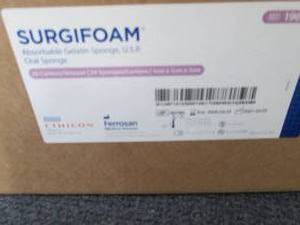 Case of 20-24 pks Ethicon Surgifoam...