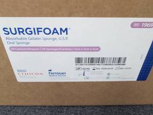 Case of 20-24 pks Ethicon Surgifoam...