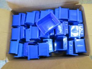 Box of 60 Small Blue Organizing Bin...