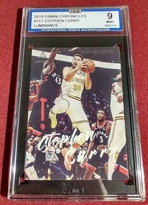 lot 8 image: 2019 Panini Chronicles Stephen Curry - ISA 9
