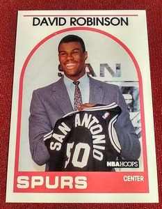 lot 43 image: 1989 Hoops David Robinson Rookie Card