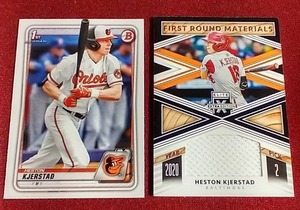 lot 62 image: (2) Heston Kjerstad Prospect Cards - One Jersey Card