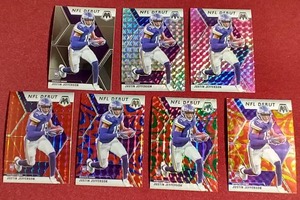 lot 72 image: HUGE 7-Card 2020 Mosaic Justin Jefferson Rookie Lot - Partial Rainbow