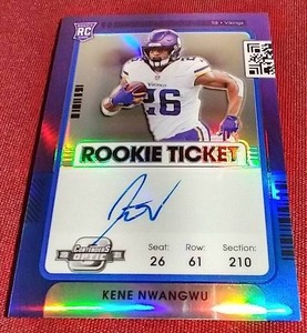 lot 78 image: 2021 Optic Kene Nwangwu Rookie Autograph Card - #d75