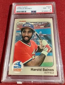 lot 94 image: 1983 Fleer Harold Baines Card - PSA 8