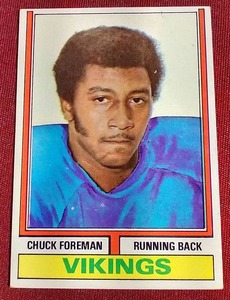 lot 96 image: 1974 Topps Chuck Foreman Rookie Card
