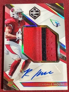 lot 105 image: 2021 Panini Limited Rondale Moore Rookie Patch Auto - #d75