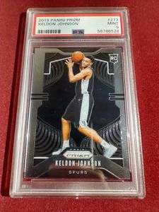 lot 106 image: 2019 Panini Prizm Keldon Johnson Rookie Card - PSA 9
