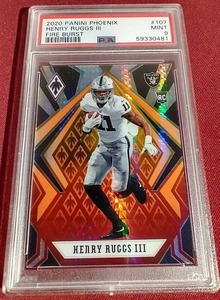 lot 110 image: 2020 Phoenix Fire Burst Henry Ruggs III Rookie Card - PSA 9