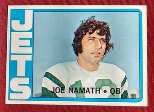 lot 112 image: 1972 Topps Joe Namath Card - Nice