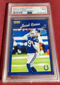 lot 120 image: 2020 Panini Instant Jacob Eason Rated Rookie PSA 9 - 2044